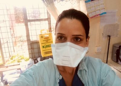 Kenya health Participant with mask